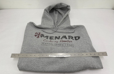 NEW Menards Men's 3XL Hoodie Sweatshirt Pullover LT GRAY - Kangaroo Pocket (AB)