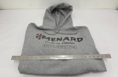 #ad NEW Menards Men#x27;s 3XL Hoodie Sweatshirt Pullover LT GRAY Kangaroo Pocket AB $30.90