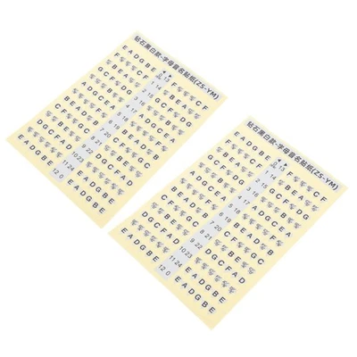 2 Pcs Stickers Note De Musique Autocollants Pour Touche Guitare Notes - Photo 1/4