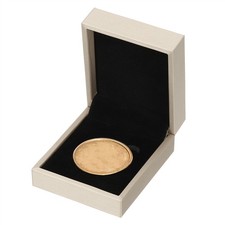 Coin Display Box, Coin Presentation Display Box Square Fit 45mm Coin, Golden
