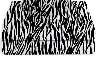 KOHL'S THE BIG ONE TWIN XL FLAT SHEET black white zebra stripe NEW no package