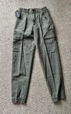 NEW Zeppelin Pants Mens Sz 28x31 Green Cargo Pants Vintage Old Stock Y2K Washed