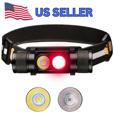 USB Rechargeable LED Headlamp Flashlight – Motion Sensor Hands-Free Work Light