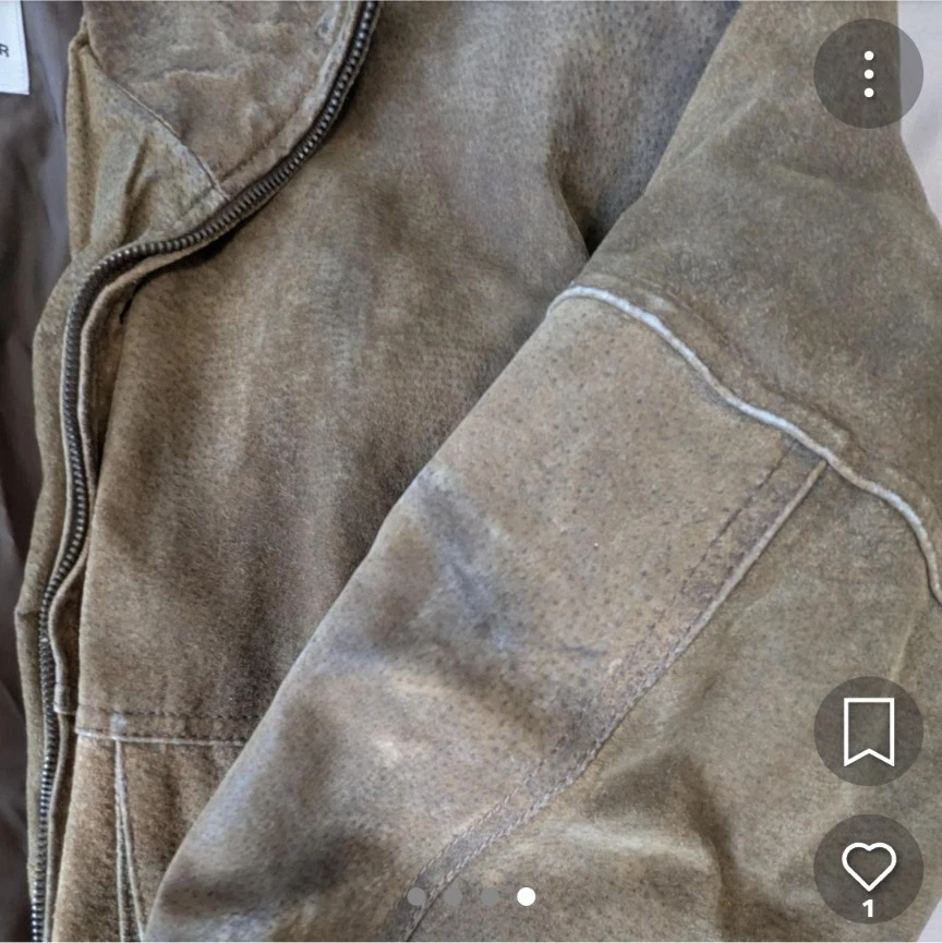 Wilson Men's Brown Authentic Leather Bomber Jacket Full Zip Lined Size M Vintage - product detail image 3