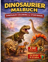 Dinosaurier Malbuch: Spannende Dino-Geschichten & Ausmalbilder FüR