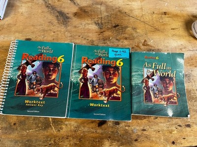 Reading 6: As Full as the World - Worktext (partial), Answer Key, Reader
