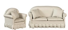 1:12 Dollhouse Miniature Sofa Chair Set/Gray AZ 91708