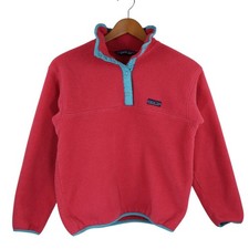 Vtg 80s Patagonia Snap-T Fleece Pullover Jacket Kids Youth 10/12 M/L Pink Girls