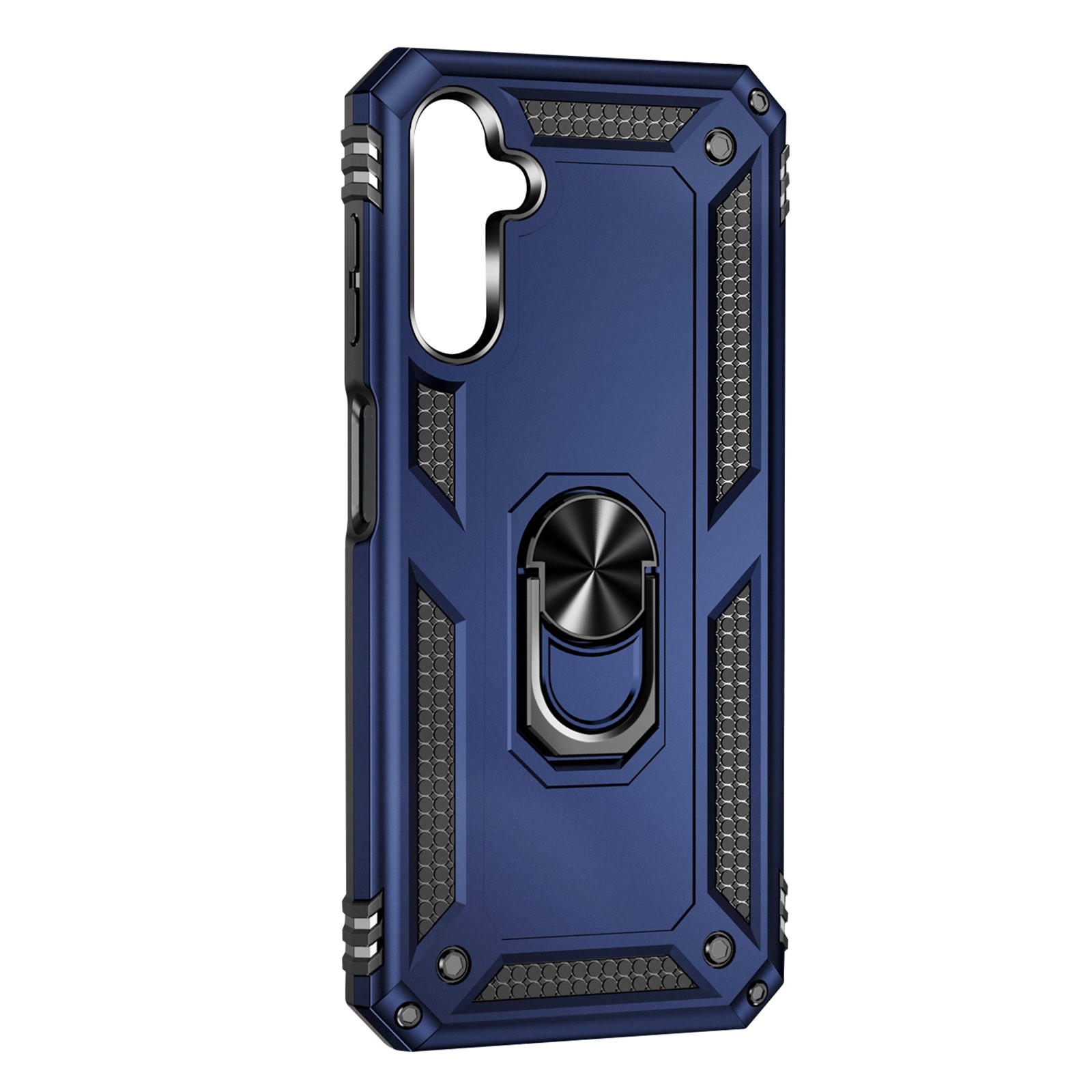 Coque A14 5G anti-chute avec anneau de maintien bleu foncé