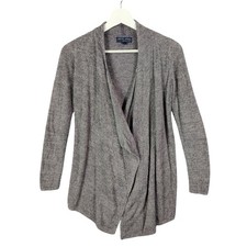 Barefoot Dreams CozyChic Lite Calypson Wrap Kids Cardigan Sweater Gray Girl 8/10