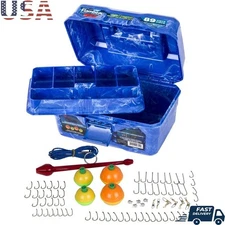 355BMR Big Mouth Tackle Box 89 Piece Fishing Kit Weatherproof Organizer New
