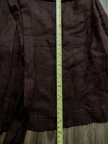 J Crew Mini Dress Women's Size 8 Linen Blend Gold Button Chelsea Brown - Picture 4 of 6