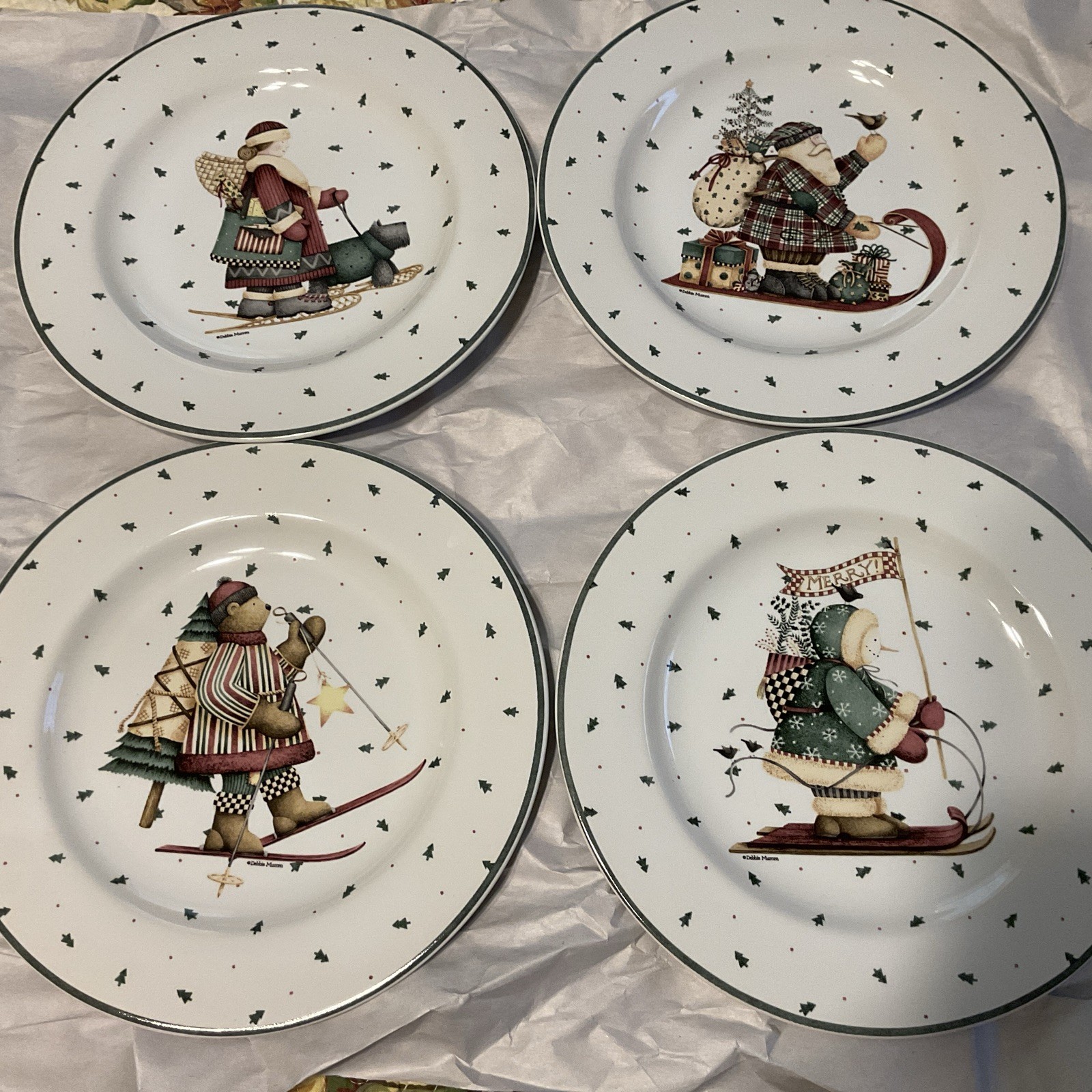 4 SAKURA Debbie Mumm SLEDDING CHARACTERS 8-1/4