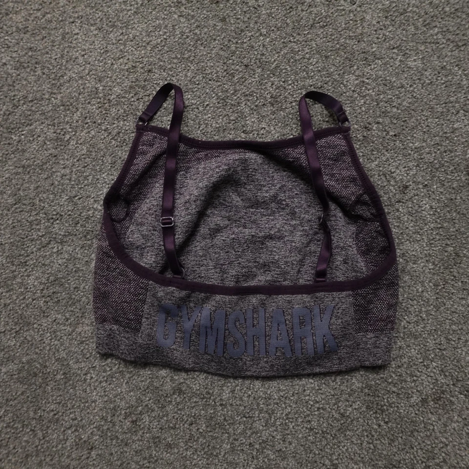 Sujetador deportivo Gymshark para mujer mediano púrpura correa ajustable sin costuras GLS8427 Foto 3 de 4