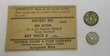 Tatham Stamp & Coin Co Packet New Guinea 1935 3 & 1943 6 Pence 3d 6d Three Six