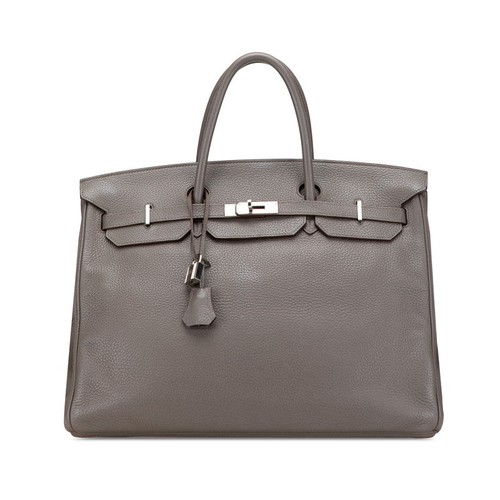 Hermes Birkin Togo Handbag Women Grey One Size
