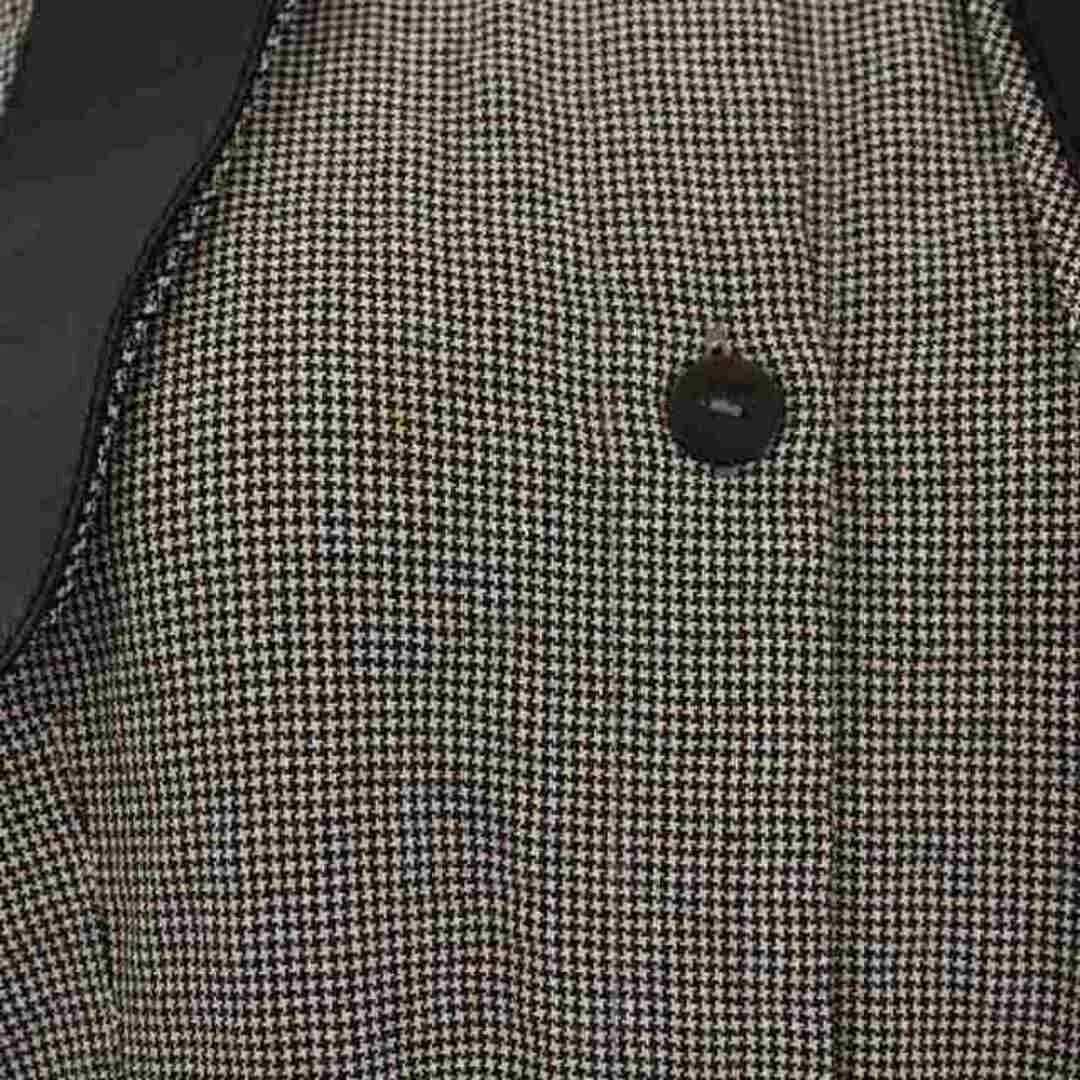 LOEWE Camicia Abito Lunghezza Ginocchio Manica Lunga Nastro Piede di Poule 36 Nero Bianco
