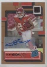 2022 Panini Clearly Donruss Rated Rookie Orange 46/75 Skyy Moore #74 Auto 0u7k