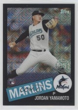 2020 Topps Silver Pack 1985 Chrome Baseball Black Jordan Yamamoto Rookie RC t6w
