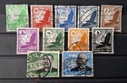 Briefmarken DR 1934 Flugpost Steinadler, Lilienthal, Zeppelin Michel-Nr 529-539