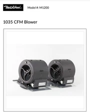 Vent A Hood Blower Motor M1200