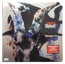 Slipknot Autographed x9 Iowa Album Record LP Joey Jordison Corey Taylor Fehn Clo