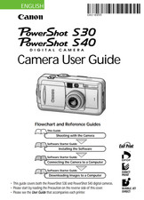 Canon POWERSHOT S30 S40 DIGITAL Camera User Owner Instruction Manual