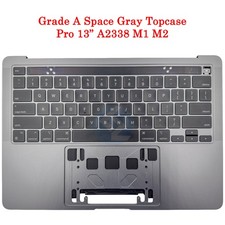 Grade A Space Gray Keyboard Topcase Battery A2171 Macbook Pro 13" A2338 M1 M2