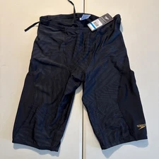 NWT Men's 36 Speedo Eco Printed Splice Jammer Deep Storm Anthrocite Swimsuit