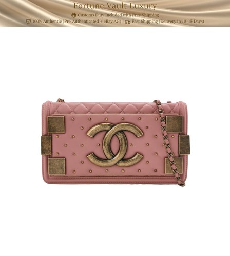 CHANEL Classic Flap Pink Leather Gold HW Shoulder Bag Duty Paid
