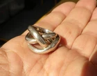 925 Sterling Silver Vintage Modernist Love Knot Infinity Ring  Size 7    Canada