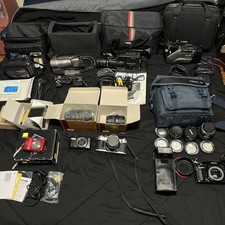 Large Camera Lot Untested Okay Condition for Parts Or Repair Canon Nikon Sony