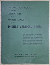 Operation and Maintenance Manual for the Miehle V50 Vertical Press