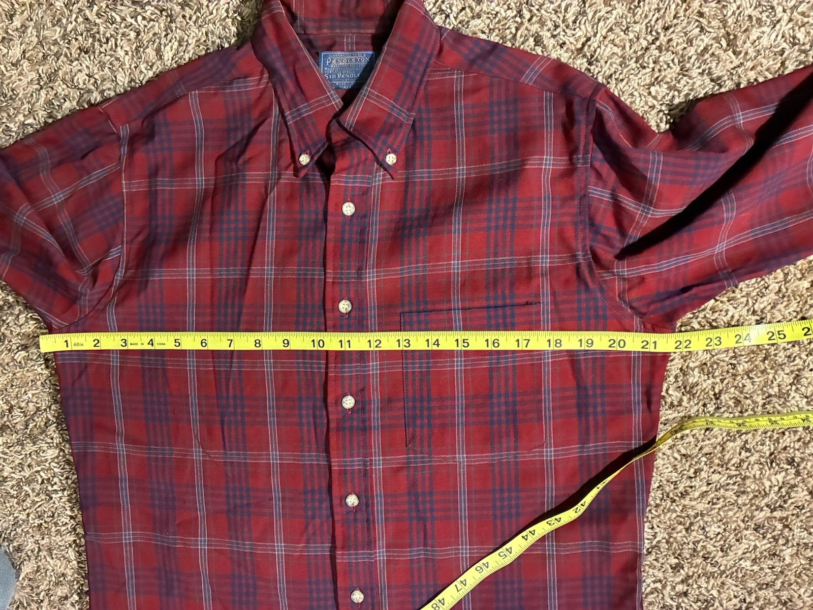 VTG Pendleton Long Sleeve Button Down Tartan Wool… - image 8