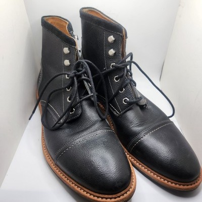 Florsheim Limited Whitmore Black Pebbled Leather Cap Toe Lug Sole Boots Mens 11D Florsheim Men Sz 11D Black Lace Whitmore Cap Toe Leather  main image 3