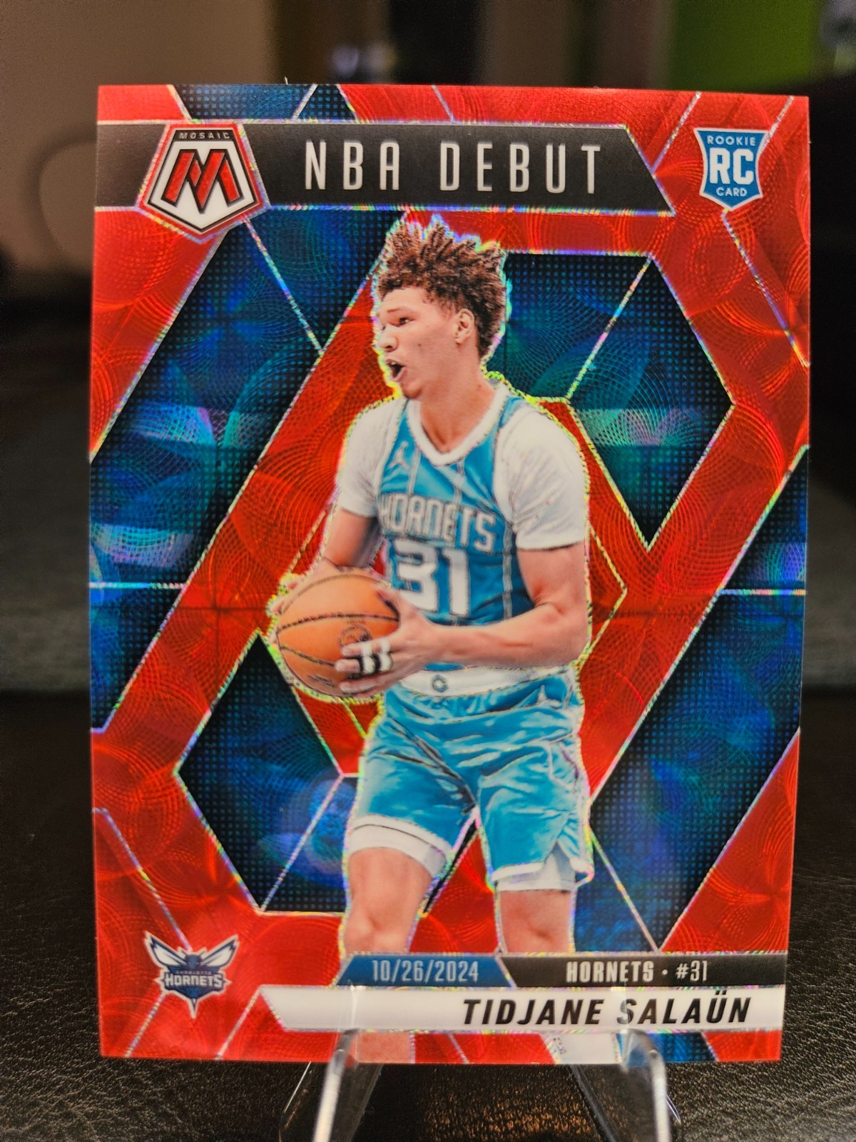 2024-25 Panini Mosaic - NBA Debut Tidjane Salaun RC International Red #'d /75