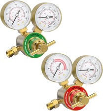 Oxygen Acetylene Regulator Set, CGA540 and CGA200 Inlet Connection 9/16"-18