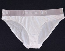 Dickies Girl Modal Super Soft White Low Rise L  Panty Bikini Underwear