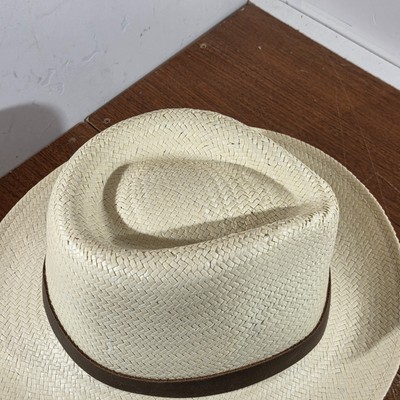 Pantropic Sebastopol Straw Sun Hat – Natural Woven Wide Brim | Coastal Luxe Natural Reflections Stucco Wide Brim Hat | Bass Pro Shops main image 4