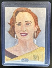 Marketplace image: 2024 Topps Chrome Star Wars Carrie Fisher Sketch Art by C. Clemmons #1/1