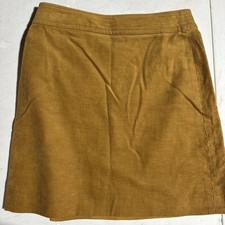 J.Crew Mercantile Corduroy A line Mini Skirt Mustard Yellow Size 00 Unlined