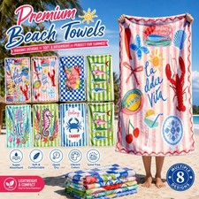 Large Summer Beach Towel Soft Quick Dry Swimming Pool Holiday Travel Towel