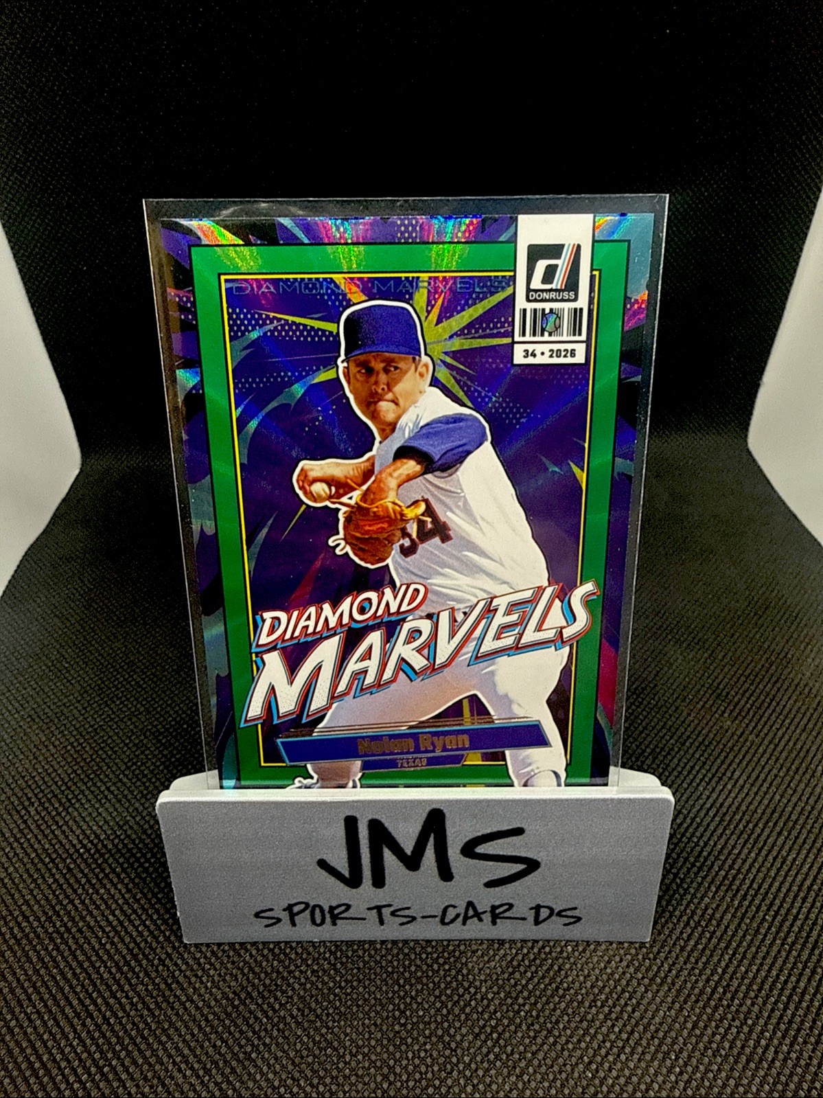 2026 Donruss Baseball Nolan Ryan Diamond Marvels Green Laser #2 Texas Rangers