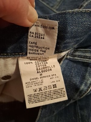 専用　11箱 Diesel Industry Mens Jeans Button Fly Made in Italy Size 36/29 RN
