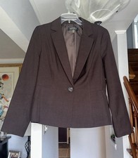 Kasper Women's Dark Brown Single-Button Blazer Sz 10