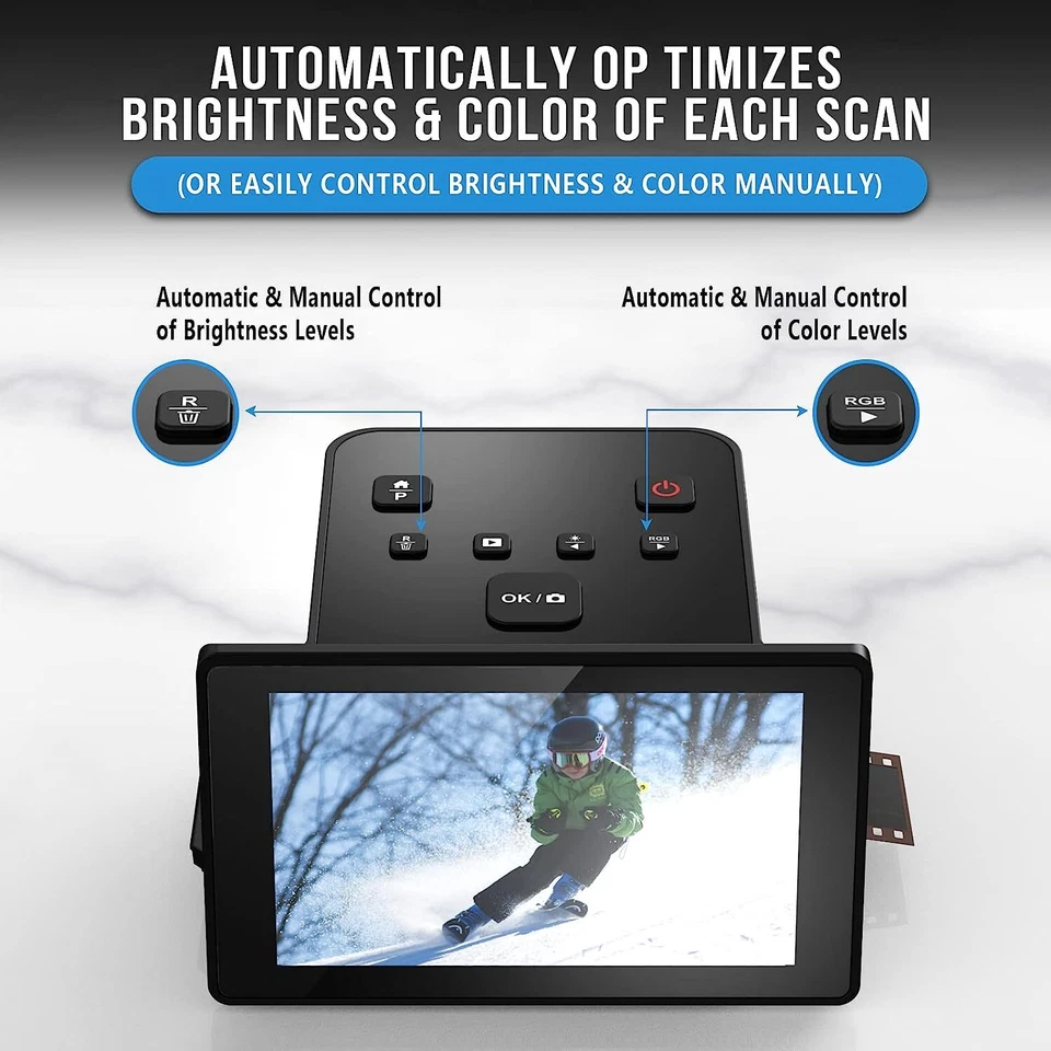 22MP Digital Film and Slide Scanner with 5 inch LCD Screen High Resolution  - Image 3 of 4