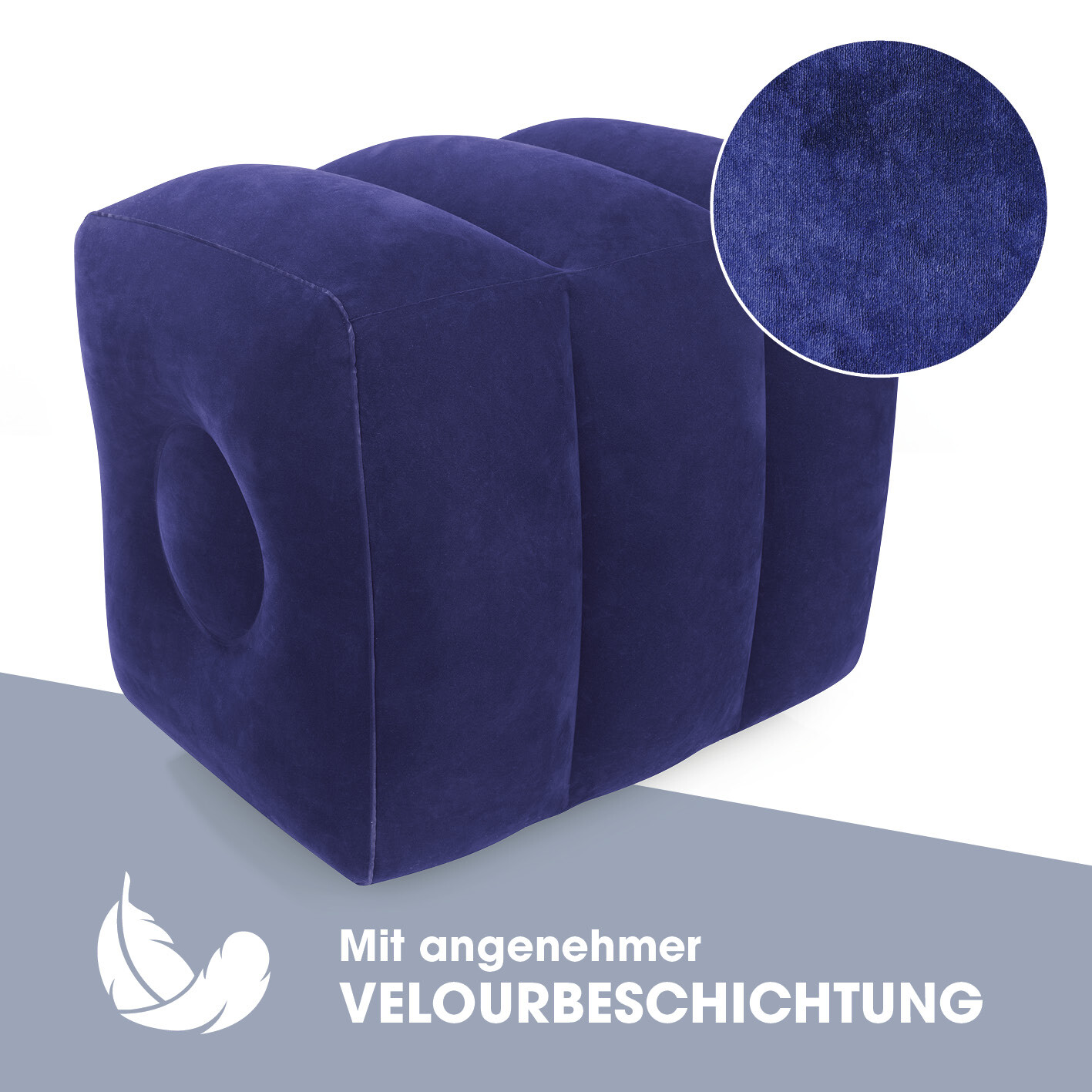 Aufblasbarer Bandscheibenwürfel - Multifunktionskissen Für Beine & Rücken 32x30x40cm