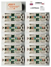 10 x Cat6 Inline IDC Punchdown Cable Lead Coupler Joiner Connection Box White 5e