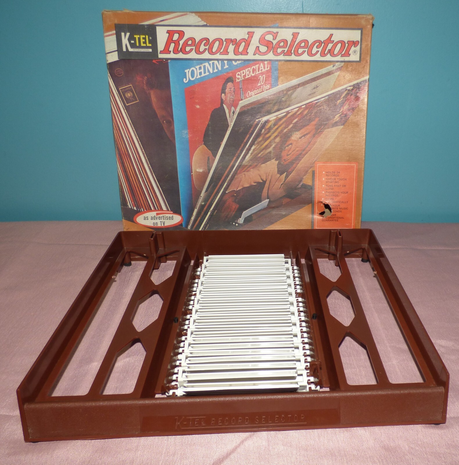 K-Tel Record Selector 24 disc LP album vinyl album holder  Disc-o-Matic