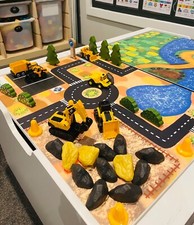 Reversible construction play mat by Kiddo Karnage shipping to AUD only